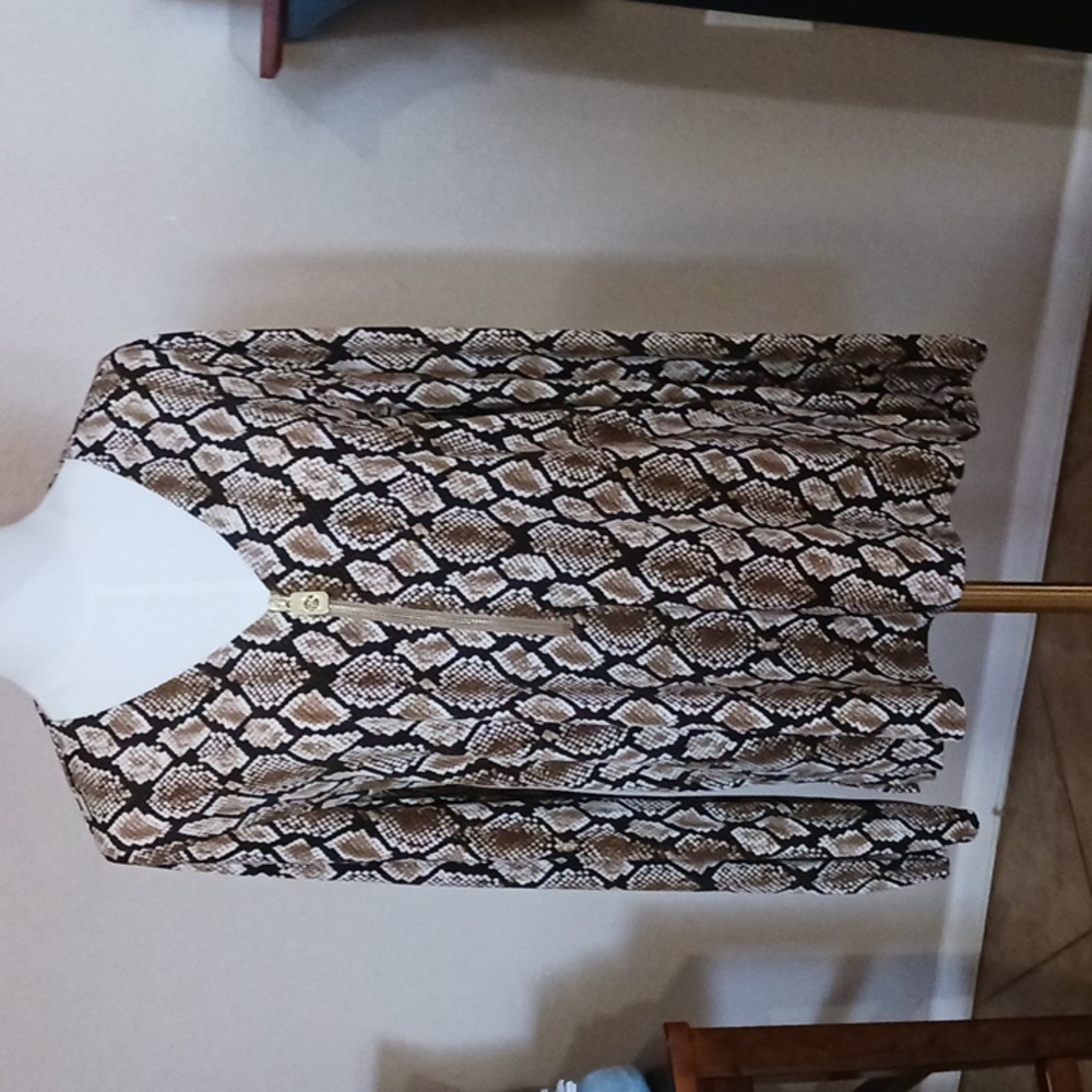 NWT- Michael Kors Snake Print V-Neck Tunic